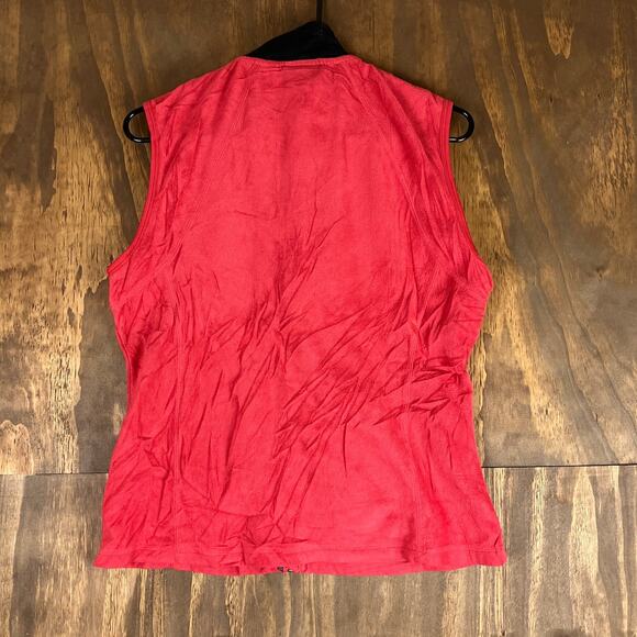 Gander Mtn Womens Vest Jacket Red Fleece Open Pockets Full Zip Stretch Medium - Picture 10 of 12